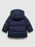 Mango Kids' Christie Puffer Jacket, Navy