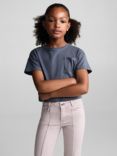 Mango Kids' Surf Denim Trousers, Pastel Purple