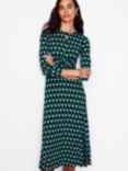 Boden Geometric Twisted Waist Dress, Multi