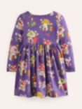 Mini Boden Kids' Long Sleeve Jersey Dress, Toadstool Village