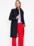 Boden Chichester Wool Blend Coat, Navy