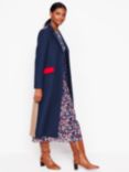 Boden Colour Block Wool Blend Coat, Navy/Multi