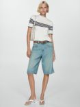 Mango Almibar Stripe Short Sleeve Jumper