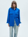 Mango Factory Pockets Long Sleeve Shirt, Blue