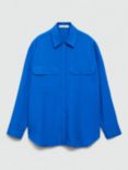 Mango Factory Pockets Long Sleeve Shirt, Blue