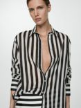 Mango Luxor Stripe Shirt, Natural White/Black