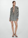 Mango Luxor Stripe Shirt, Natural White/Black