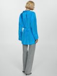 Mango Ramona Satin Asymmetric Shirt, Blue