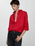 Mango Juanes Pocket Long Sleeve Shirt, Red