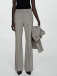 Mango Madison Tailored Trousers, Pewter