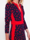 Boden Catherine Ponte Dress, Rouge/Navy