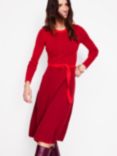 Boden Lola Knitted Midi Dress, Rouge/Cherry