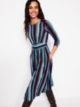 Boden Thea Stripe Long Sleeve Dress, Multi