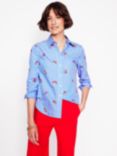 Boden Sienna Mushroom Embroidery Shirt, Blue/Multi