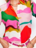 Boden Sienna Abstract Silk Shirt, Multi