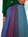 Boden Print Knife Pleat Midi Skirt, Multi