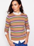 Boden Edie Fair Isle Wool Blend Jumper, Camel/Multi