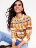 Boden Hannah Printed Sweatshirt, Ivory/Multi