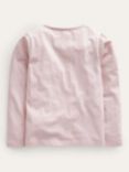 Mini Boden Kids' Embroidered Ballet Puff Sleeve Top, French Pink