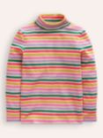 Mini Boden Kids' Super Soft Roll Neck Top, Multi Stripe