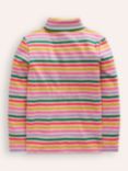 Mini Boden Kids' Super Soft Roll Neck Top, Multi Stripe