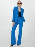 Mango Iguana Single Breasted Blazer, Blue