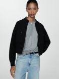 Mango Rider Zip Jacket, Black