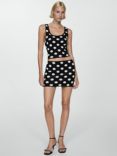 Mango Dali Spot Knit Top, Black/Multi