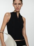 Mango Silvia Zip Top, Black