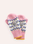 Mini Boden Kids' Fair Isle Mittens, Bunny