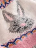 Mini Boden Kids' Fair Isle Beret, Pink Bunnies