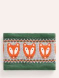 Mini Boden Kids' Fair Isle Knitted Snood, Ivy Green Fox