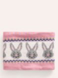 Mini Boden Kids' Fair Isle Snood, Pink Bunnies