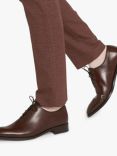 Jones Bootmaker Caspian Wholecut Oxford Leather Shoes, Burgundy