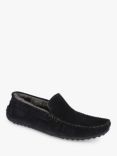 Jones Bootmaker Zain Suede Faux Fur Lined Slippers, Navy