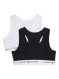 Tommy Hilfiger Kids' Original Bralette, Pack of 2, Black/White