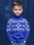 The Little Tailor Kids' Cotton Slouch Jumper, Blue