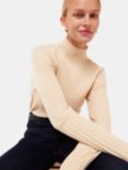 Whistles Textured Detail High Neck Jumper, Ivory