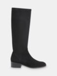 Whistles Lisi Leather Stretch Knee High Boots, Black