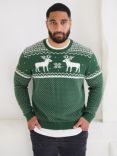 The Little Tailor Mens Fairisle Christmas Jumper, Green