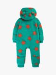 Frugi Baby Cosy Teddy Fleece Star Print Snuggle Suit, Bonfire Stars