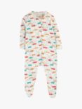 Frugi Baby Lovely Organic Cotton Bodysuit, Let's Go!