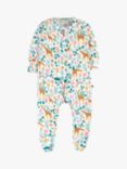 Frugi Baby Lovely Organic Cotton Bodysuit, Soft White Giraffes