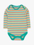 Frugi Baby Super Special Organic Cotton Bodysuits, Pack of 2, Lets Go/Multistripe