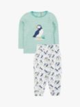 Frugi Baby Frankie Organic Cotton Top & Trousers Set, Moss