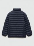 Mango Kids' Unico Quilted Puffer Jacket, Navy