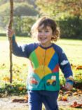 Frugi Kids' Reva Organic Cotton  Applique Cardigan, Multi