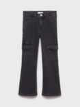 Mango Kids' Cargo Jeans, Charcoal