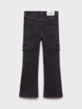 Mango Kids' Cargo Jeans, Charcoal