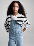 Mango Kids' Amara Dungarees, Open Blue